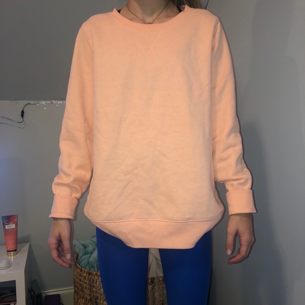 Neon orange crew neck